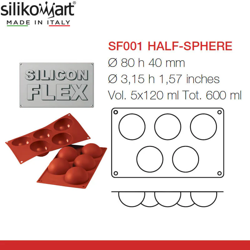 5 Forme Classic Stampo Semisfera In Silicone - Image 3