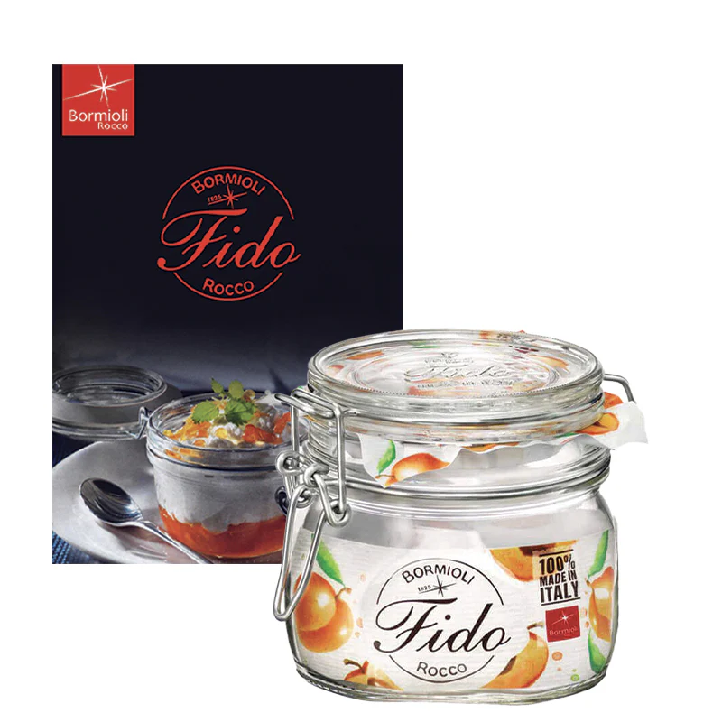 50 cl - Fido Vasetto Ermetico In Vetro Con Ricettario Fido - Set 6 Pz - Image 2