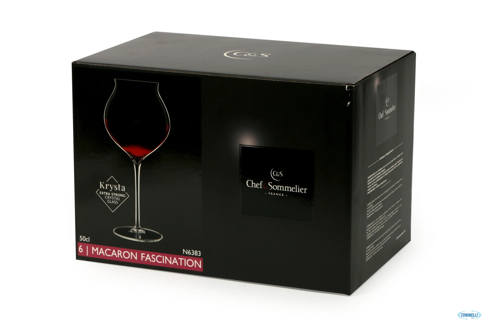 50 cl - Macaron Calice Vino Rosso Fascination in Vetro - Set 6 Pezzi - Image 3