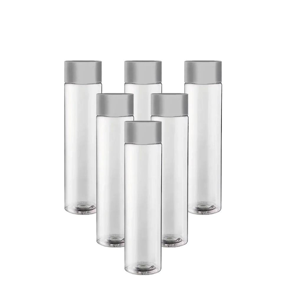 50 cl - Kefass Bottiglia Acqua Cilindrica In Vetro con Tappo a Vite - Set 6 Pz