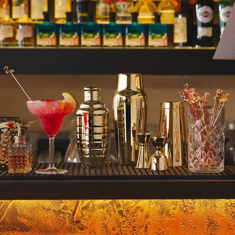 50 cl - Bar Happy Hour Shaker Long Drink In Acciaio Inox Striato - Image 3