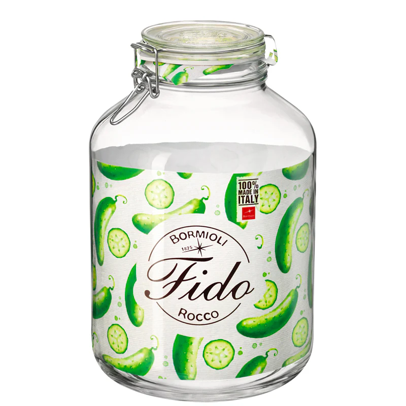 500 cl - Fido Vasetto Ermetico Cilindrico In Vetro - Set 6 Pz - Image 5