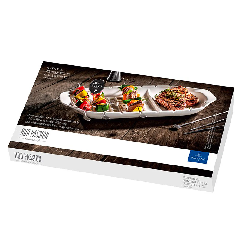 52x22 cm - BBQ Passion Piatto Portata In Porcellana - Image 5