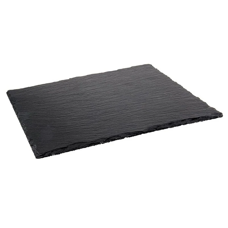 53x32.5 cm - Piatto Vassoio Rettangolare In Ardesia - Set 6 Pz