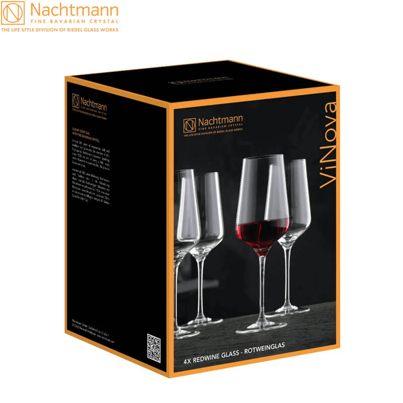 55 cl - ViNova Calice Vino Rosso in Vetro - Set 4 Pezzi - Image 3