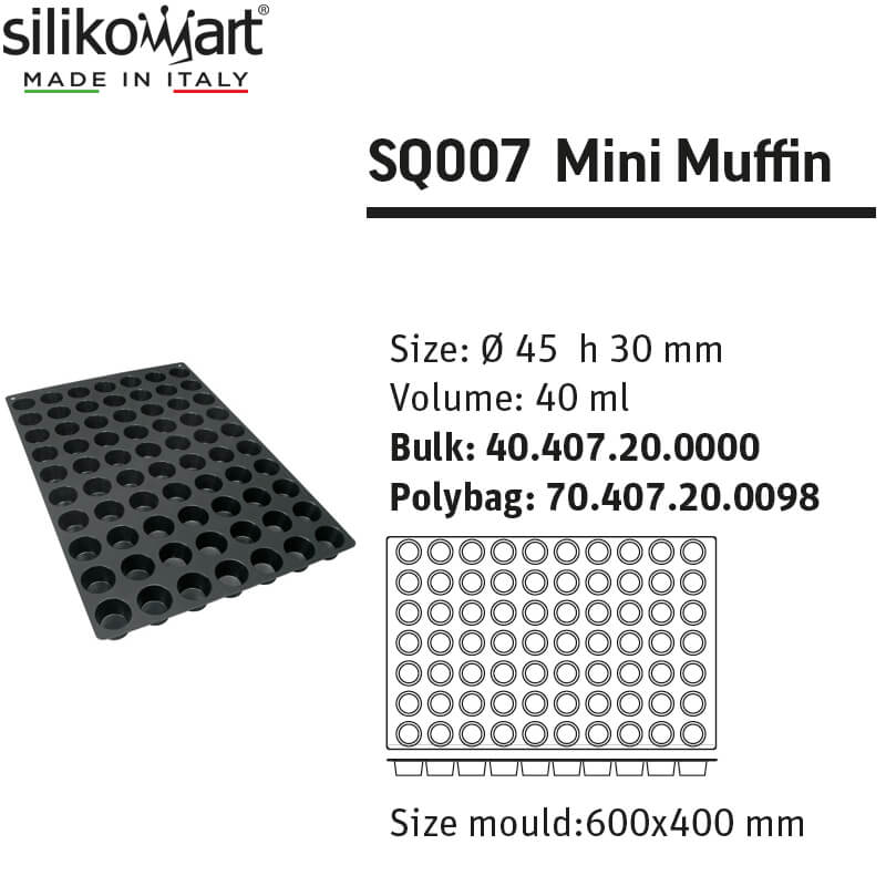 6.9 cm - SQ009 Stampo Muffin In Silicone - Image 3