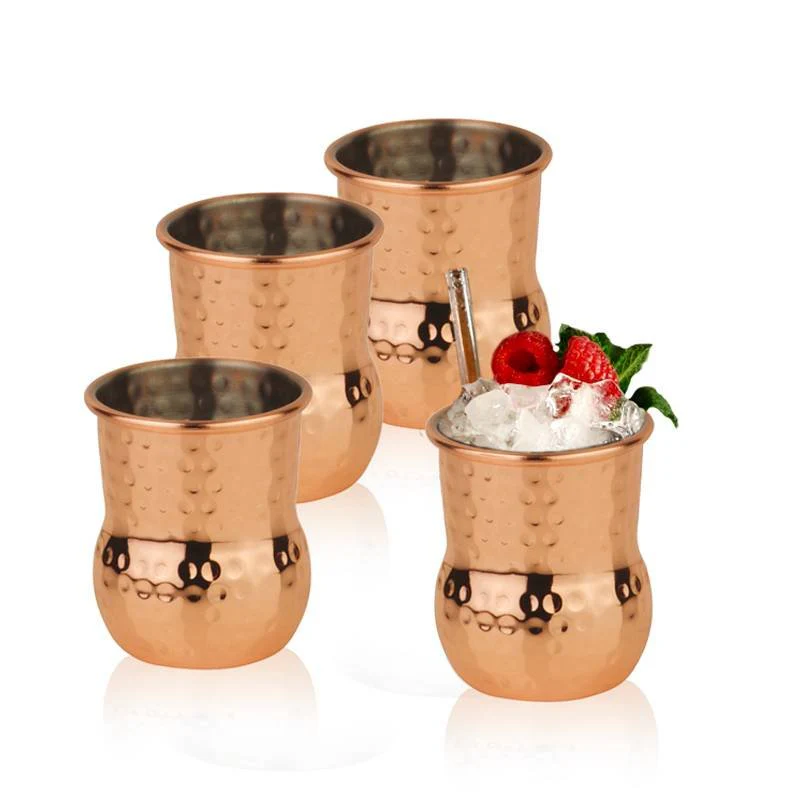 6 cl - Mug Julep Bicchiere Cocktail In Acciaio Inox Set 4 Pz