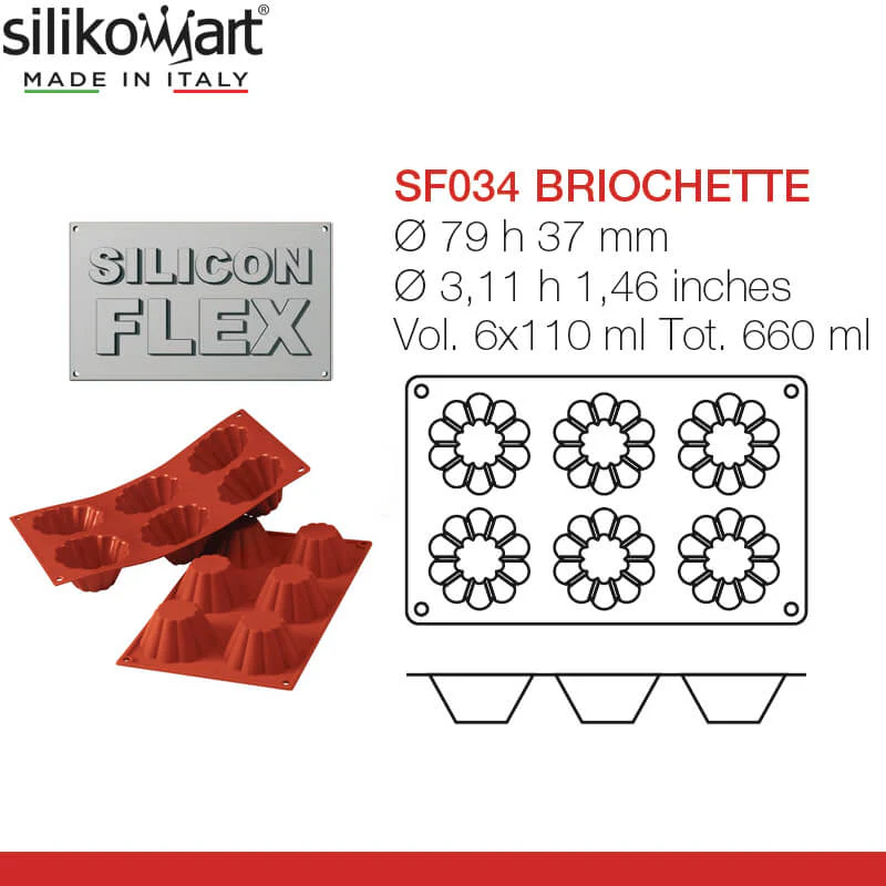 6 Forme Classic Stampo Briochette In Silicone - Image 3
