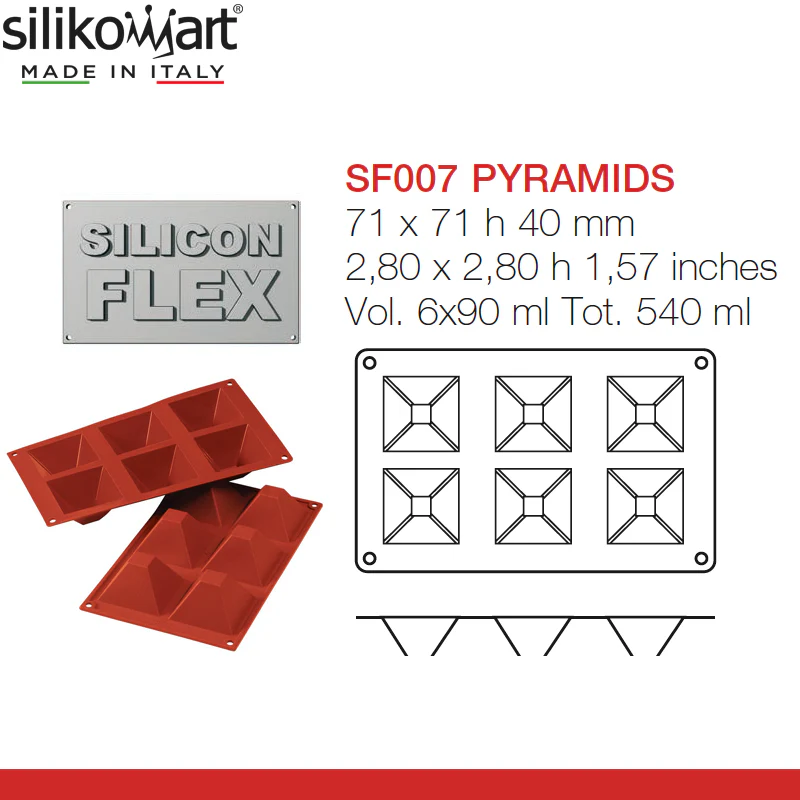 6 Forme Classic Stampo Piramide In Silicone - Image 3