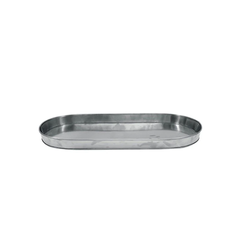 60.5x32.5 cm Vassoio Raccogli Condensa Ovale In Acciaio Inox