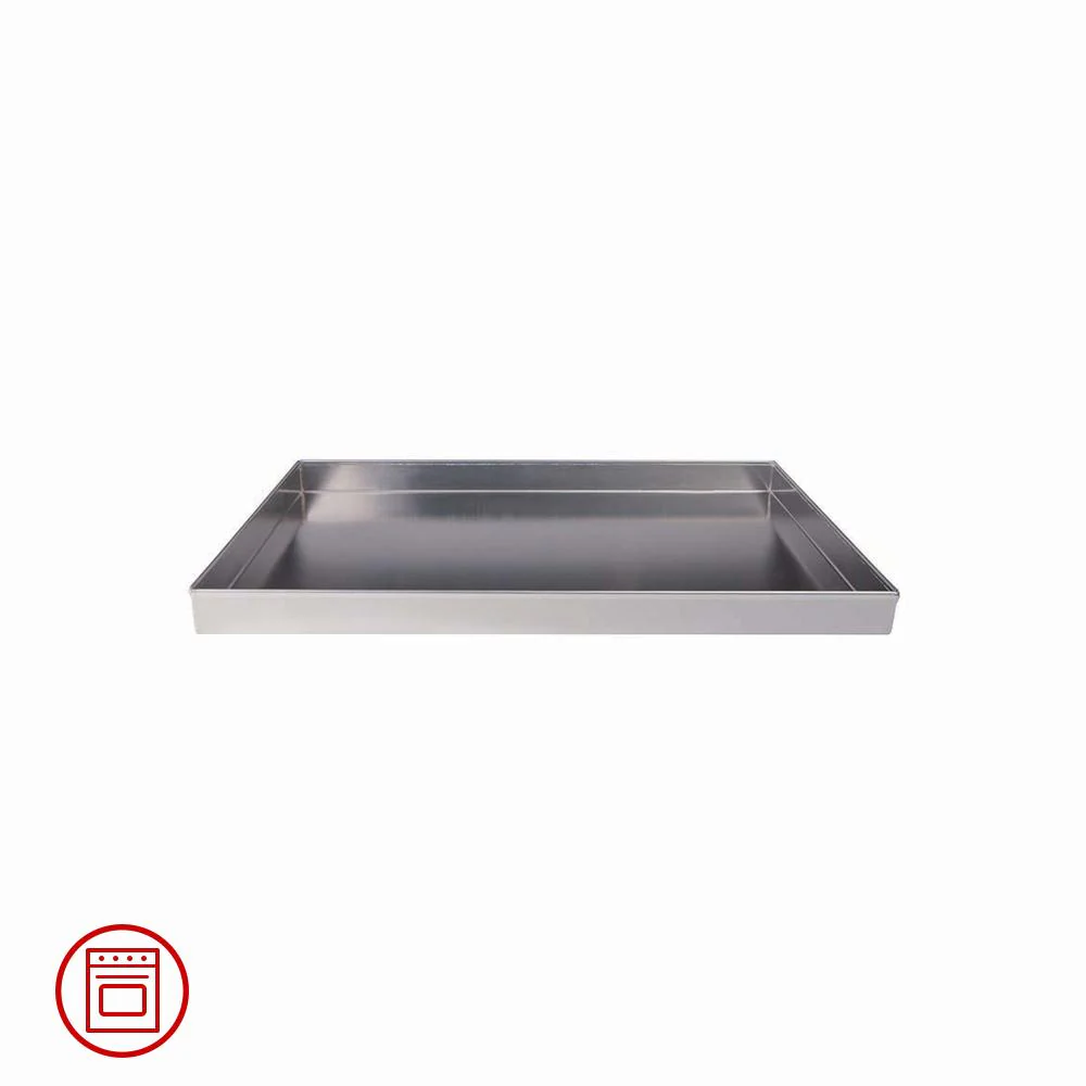 60x40 cm - Pasticceria & Pizza Teglia Rettangolare Alta Con Bordi Dritti In Lega Di Alluminio