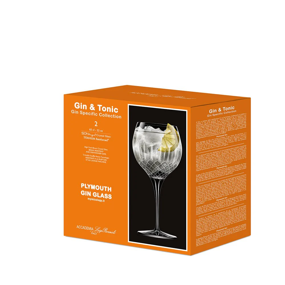 65 cl - Gin & Tonic Plymouth Calice Gin Tonic In Vetro Set 2 Pz - Image 2