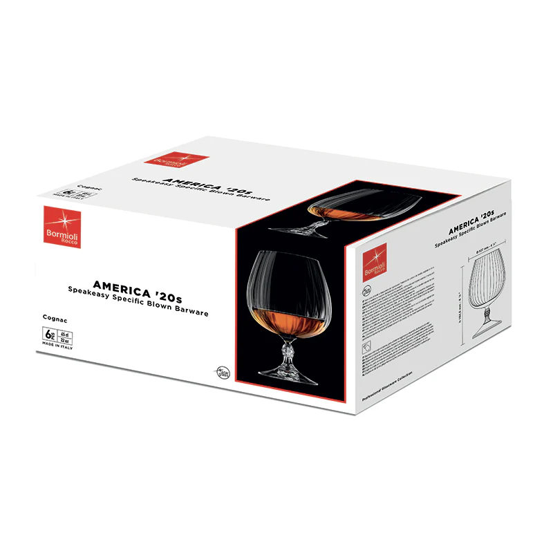 65 cl - America 20s Calice Snifter in Vetro - Set 6 Pezzi - Image 3