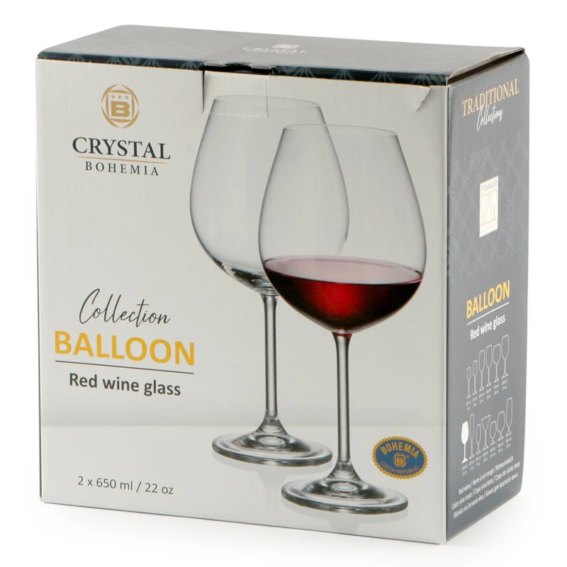 65 cl - Colibri Calice Vino Rosso in Vetro - Set 2 Pezzi - Image 2