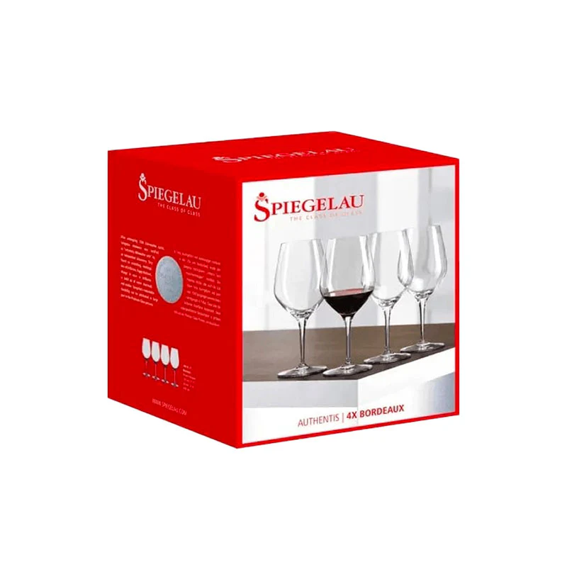 65 cl - Authentis Calice Vino Rosso Bordeaux in Vetro - Set 4 Pezzi - Image 4