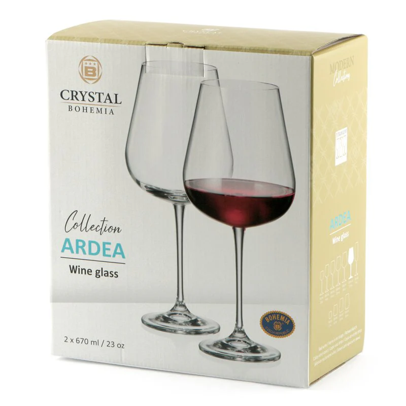 67 cl - Ardea Calice Vino Rosso in Vetro - Set 2 Pezzi - Image 2