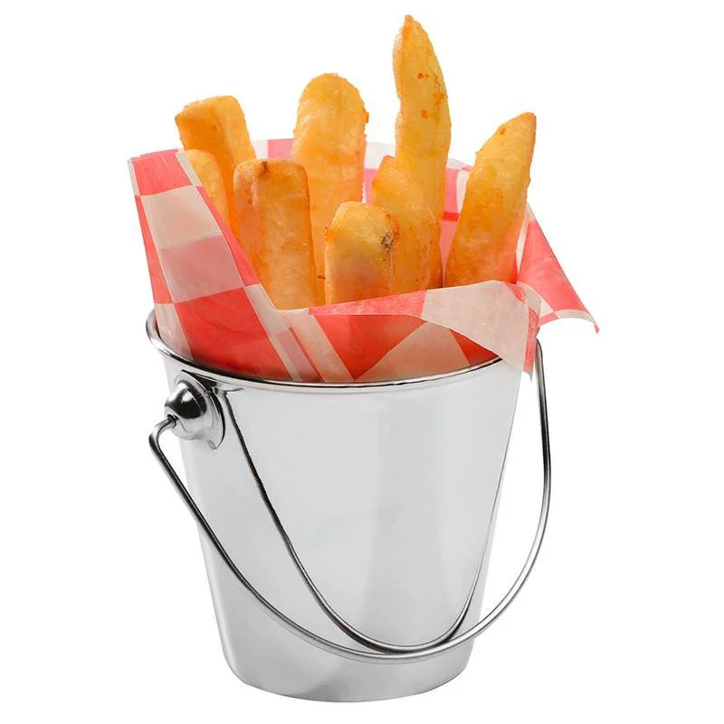 7 cm - Tableware Buffet & Display Secchiello Porta Snack In Acciaio Inox - Set 4 Pz - Image 2