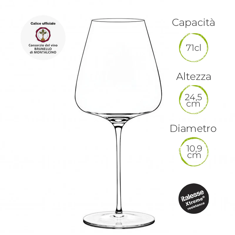 71 cl - T-Made 70 Calice Vino Rosso in Vetro - Set 2 Pezzi - Image 5