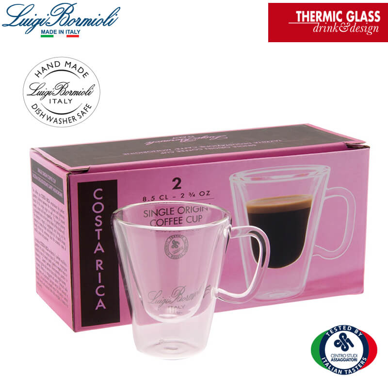 8.5 cl - Thermic Glass Tazzina Caffé Costa Rica in Vetro Borosilicato - Set 2 Pezzi - Image 3