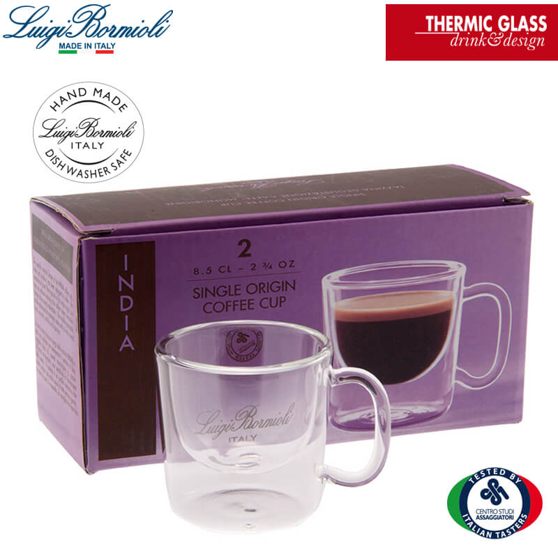 8.5 cl - Thermic Glass Tazzina Caffé India in Vetro Borosilicato - Set 2 Pezzi - Image 3