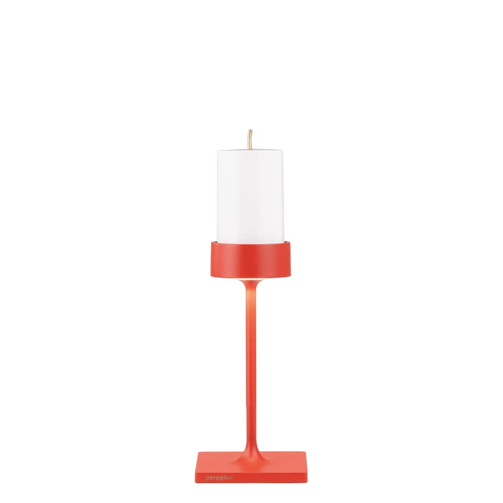 8.7 x H.25.6 cm - Perpetua Mini Lampada Da Tavolo Dimmerabile In Alluminio - Image 5
