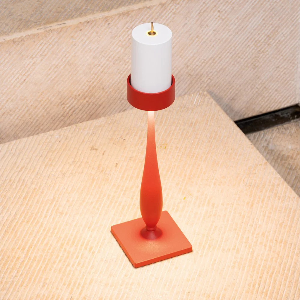 8.7 x H.35.6 cm - Perpetua Barocco Lampada Da Tavolo Dimmerabile In Alluminio - Image 47