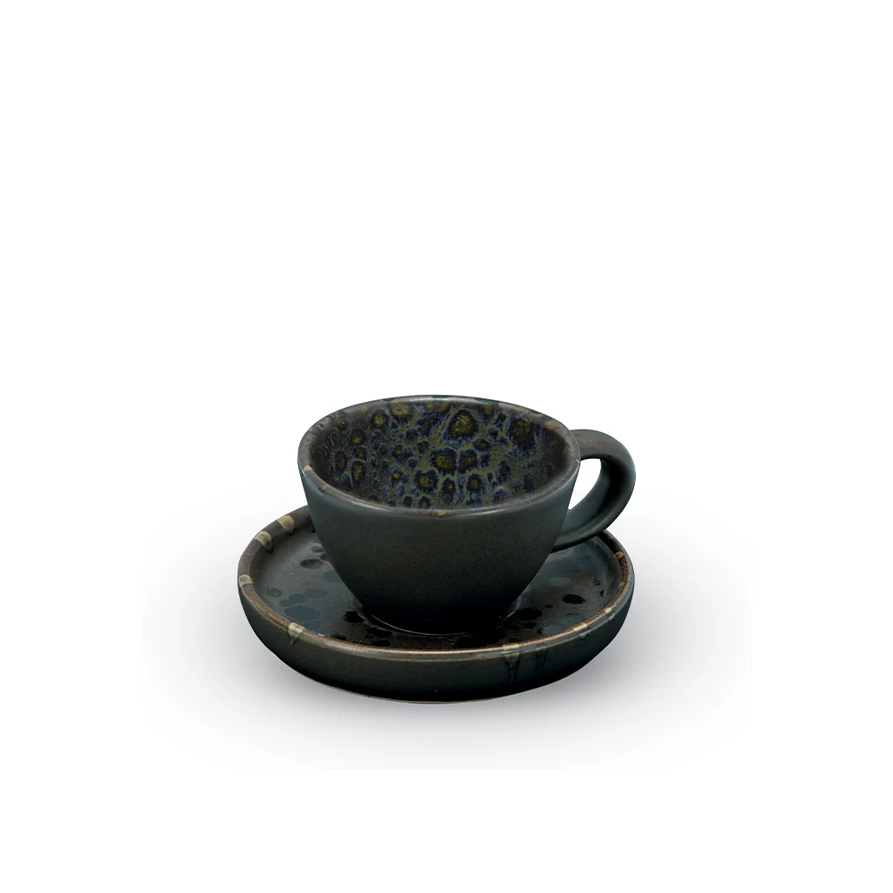 8 cl - Phobos Tazza Caffè Con Piattino In Stoneware Set 6 Pz - Image 2