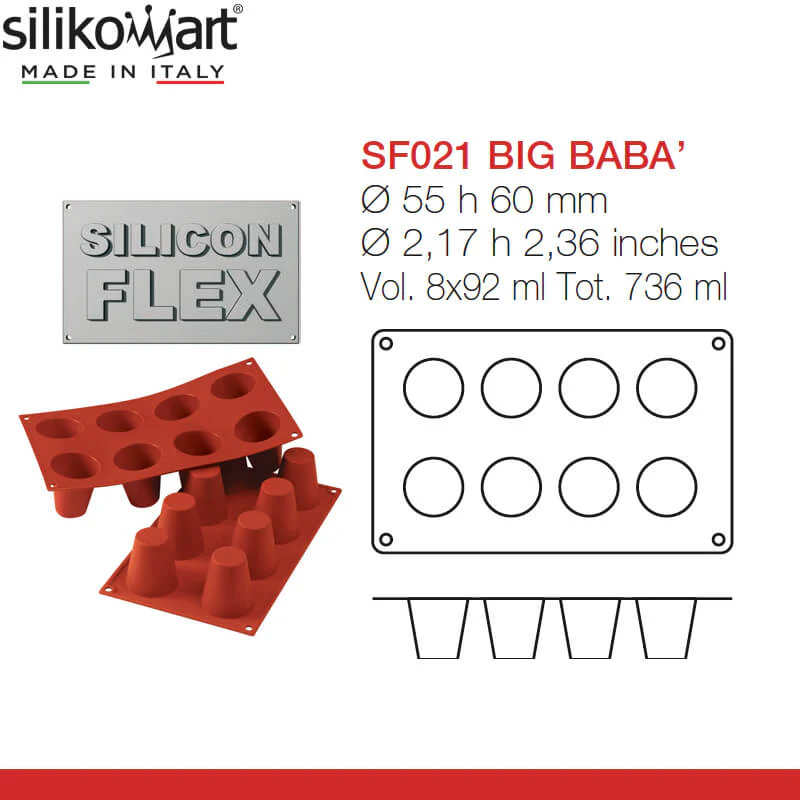 8 Forme Classic Stampo Babà In Silicone - Image 3