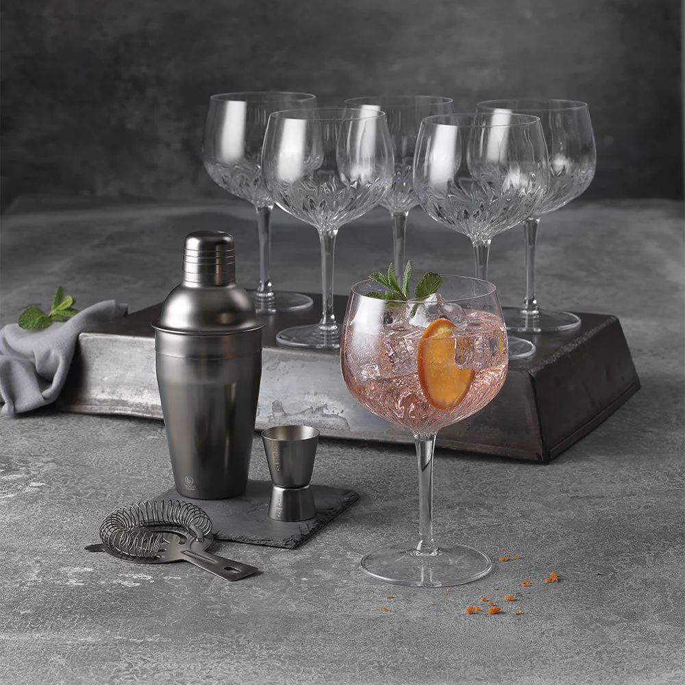80 cl - Gin & Tonic New American Calice Gin Tonic In Vetro Set 2 Pz - Image 3