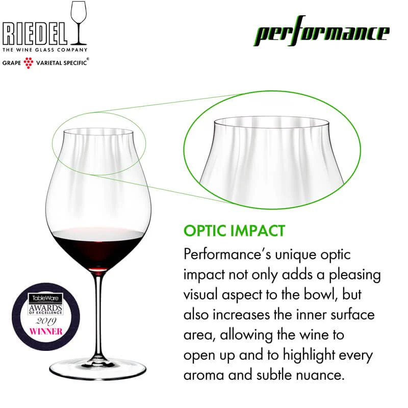 83 cl - Performance Calice Vino Rosso Pinot Noir In Vetro Cristallino - Set 4 Pz - Image 4