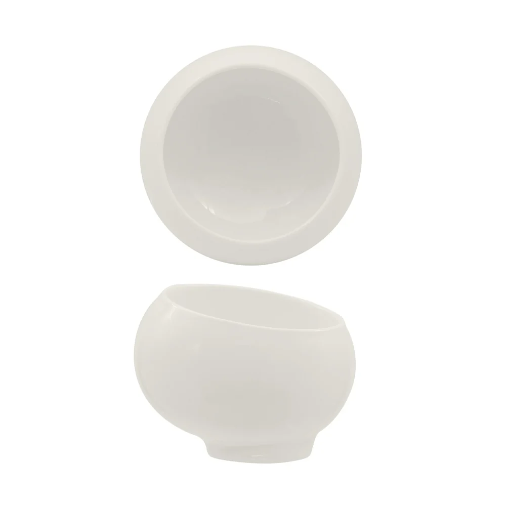 9.7 cm - Selecta Coppa Obliqua In Porcellana Set 6 Pz