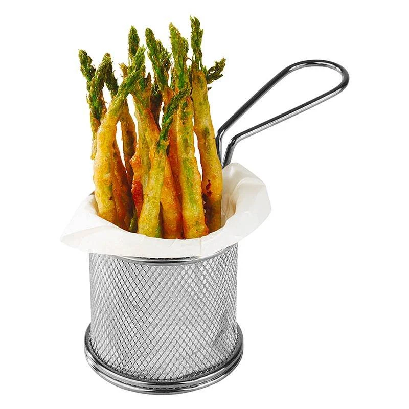 9 cm - Tableware Buffet & Display Cestello Porta Snack In Acciaio Inox - Image 2
