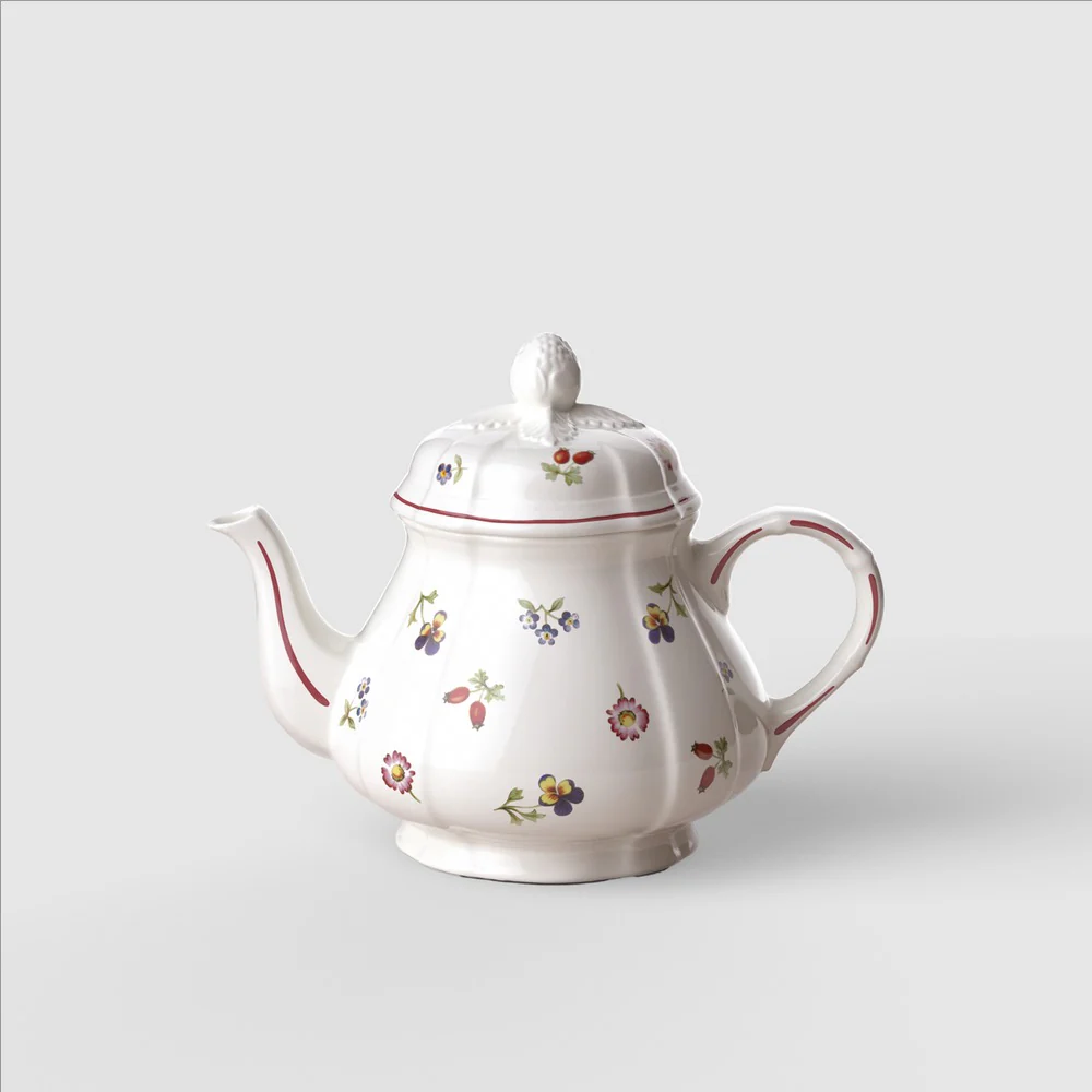 90 cl - Petite Fleur Teiera In Porcellana Premium