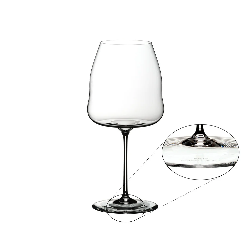 95 cl - Winewings Calice Vino Rosso Pinot Noir - Nebbiolo In Vetro - Set 2 Pz - Image 4