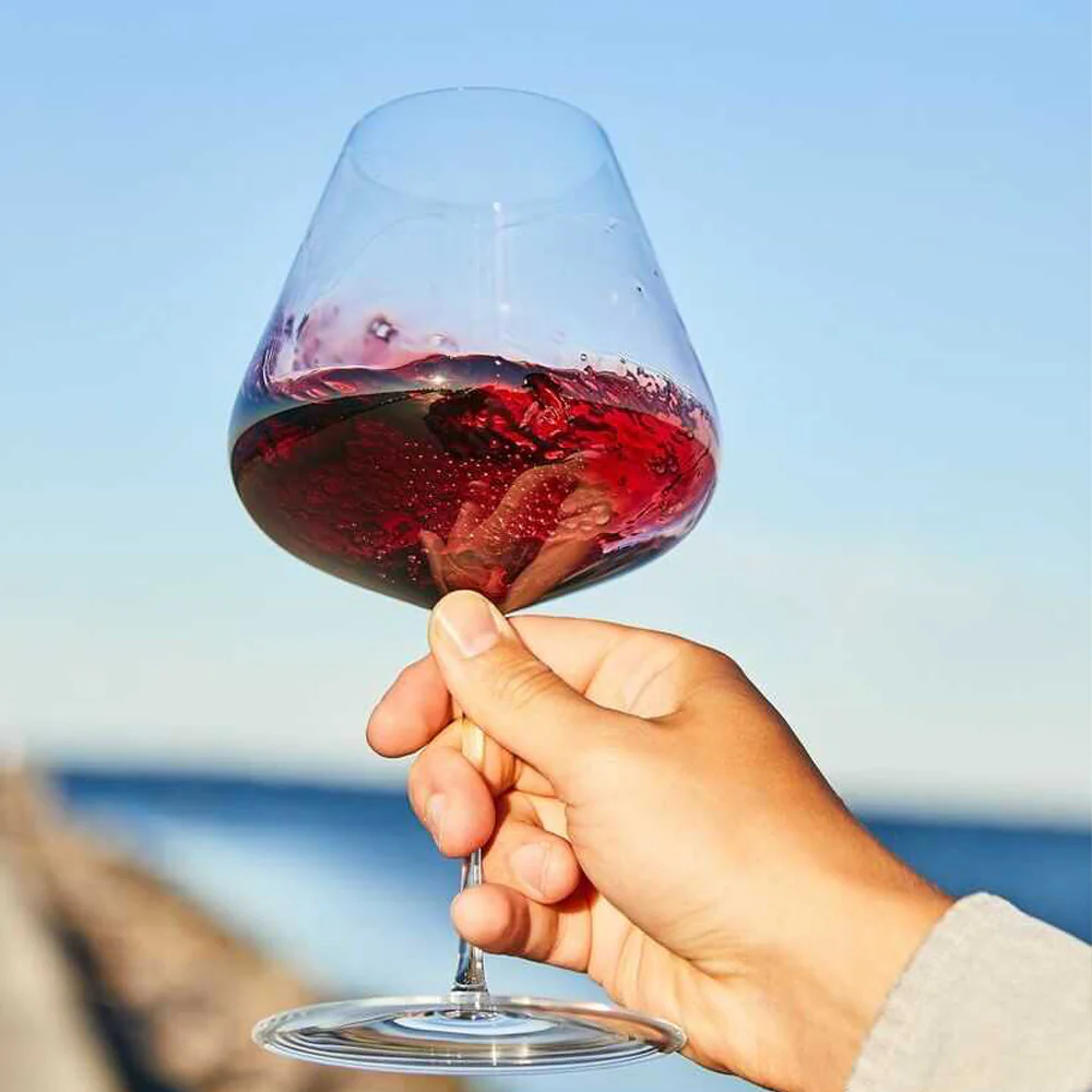 96 cl - Denk'Art Calice Vino Rosso Borgogna In Vetro Cristallino Set 2 Pz - Image 2
