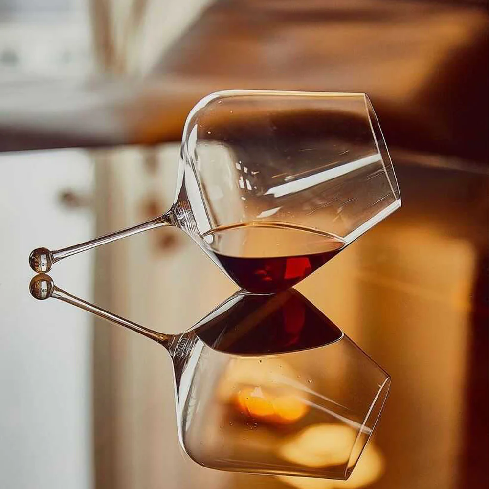 96 cl - Denk'Art Calice Vino Rosso Omega Gravitas In Vetro Cristallino Set 2 Pz - Image 6