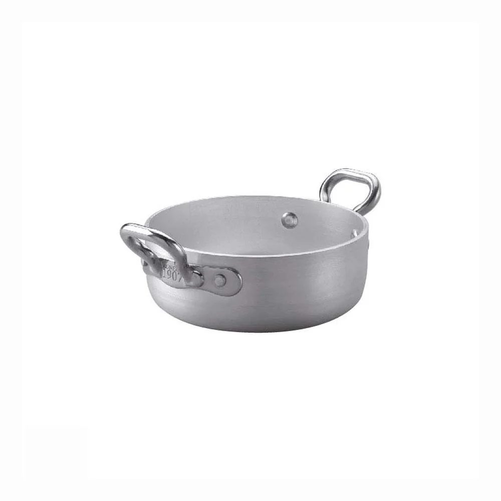 1932 Servizio In Tavola Casseruolina Bassa Monoporzione In Alluminio Con Manici 1907 In Acciaio Inox - Image 2