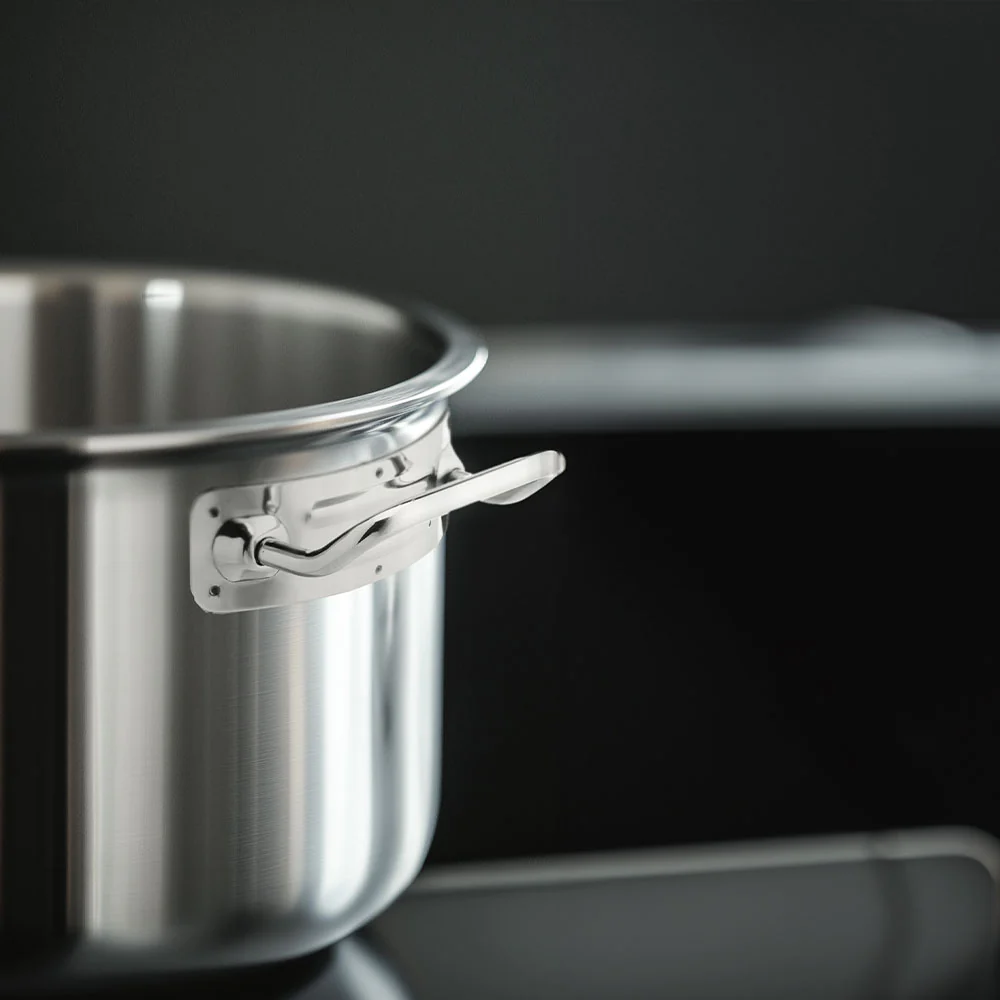 Acciaio Inox Casseruola Alta Induzione Con Manico Tubolare - Image 8