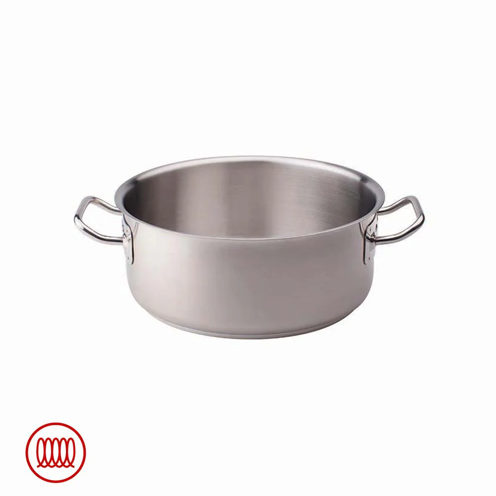 Acciaio Inox Casseruola Bassa Induzione Con Due Maniglie - Image 10