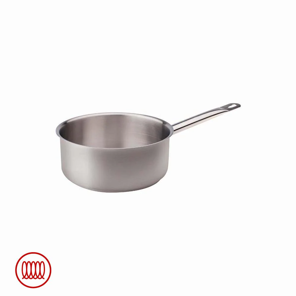 Acciaio Inox Casseruola Bassa Induzione Con Manico Tubolare - Image 2