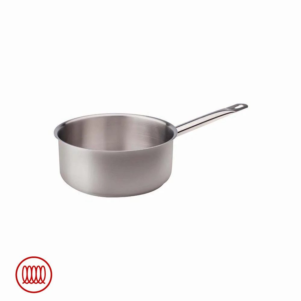Acciaio Inox Casseruola Bassa Induzione Con Manico Tubolare - Image 3