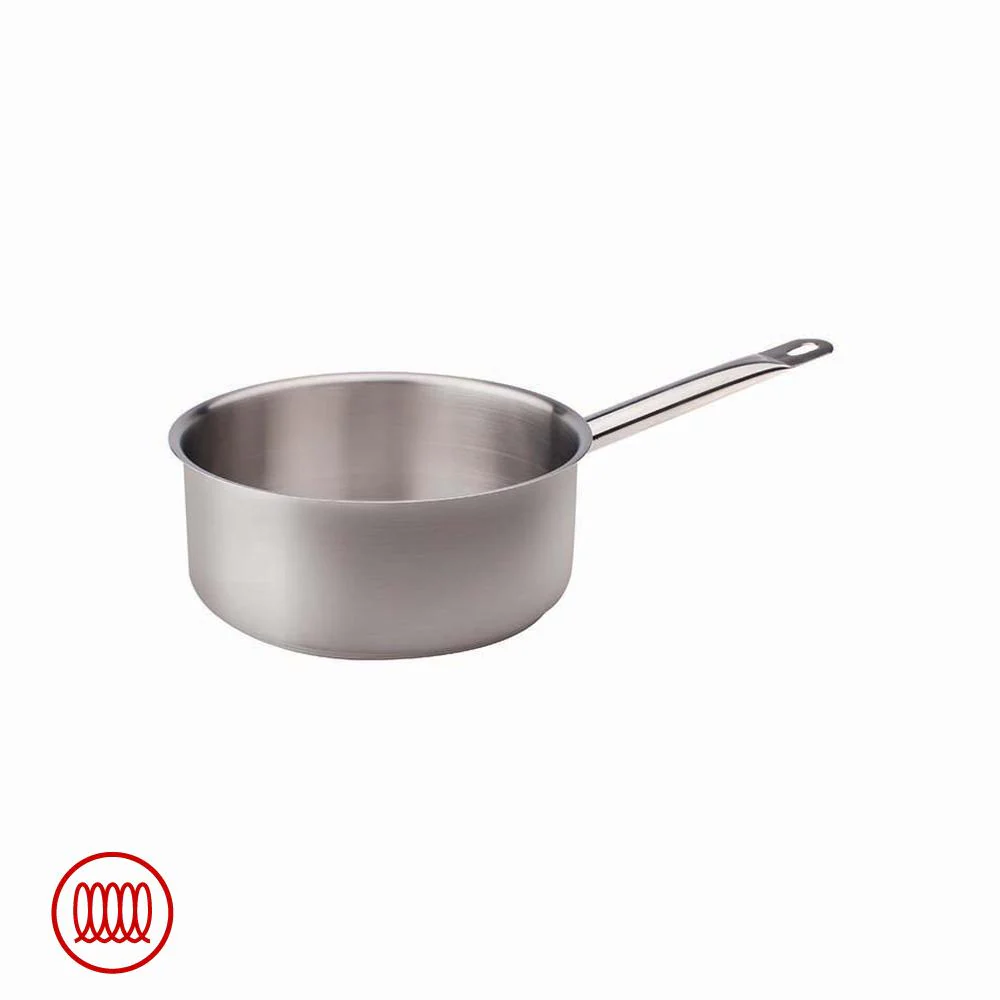 Acciaio Inox Casseruola Bassa Induzione Con Manico Tubolare - Image 4