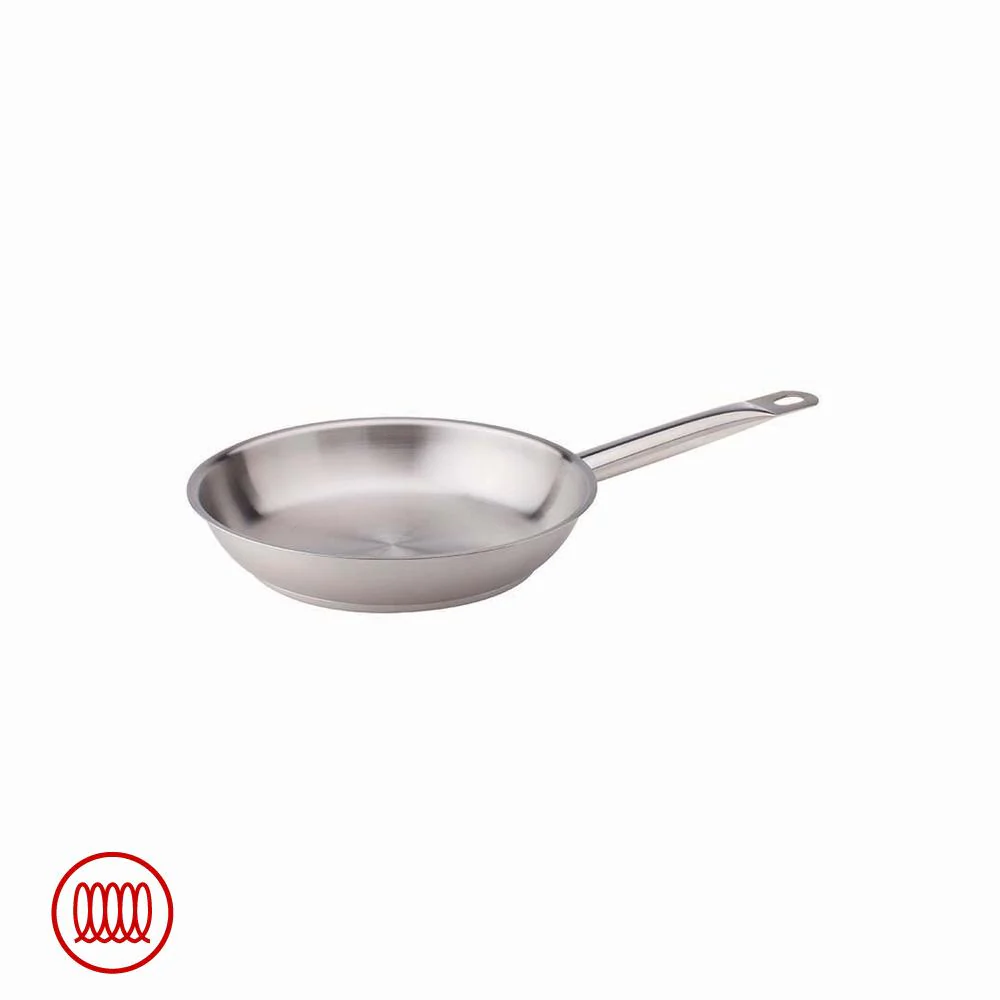Acciaio Inox Padella Bassa Induzione Con Manico Tubolare
