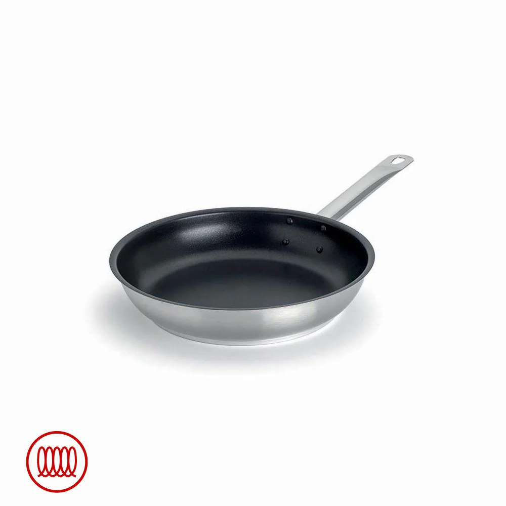 Acciaio Inox Platinum Padella Bassa Induzione Antiaderente Con Manico - Image 3