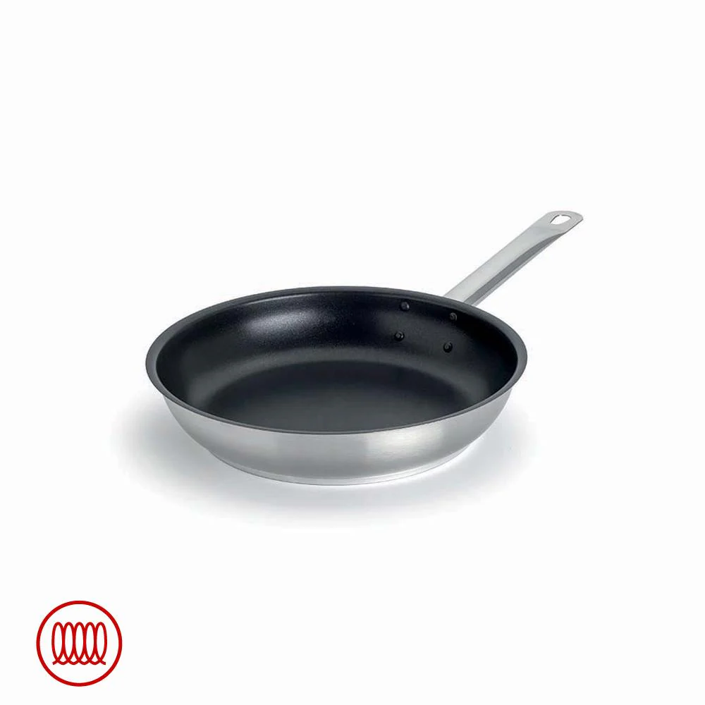 Acciaio Inox Platinum Padella Bassa Induzione Antiaderente Con Manico - Image 4