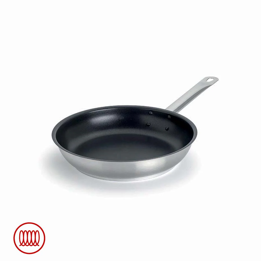 Acciaio Inox Platinum Padella Bassa Induzione Antiaderente Con Manico - Image 5