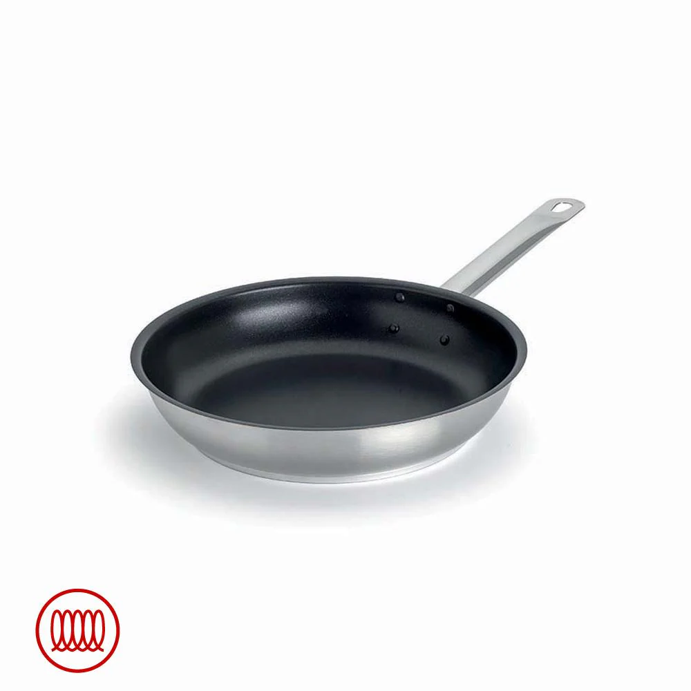 Acciaio Inox Platinum Padella Bassa Induzione Antiaderente Con Manico - Image 6