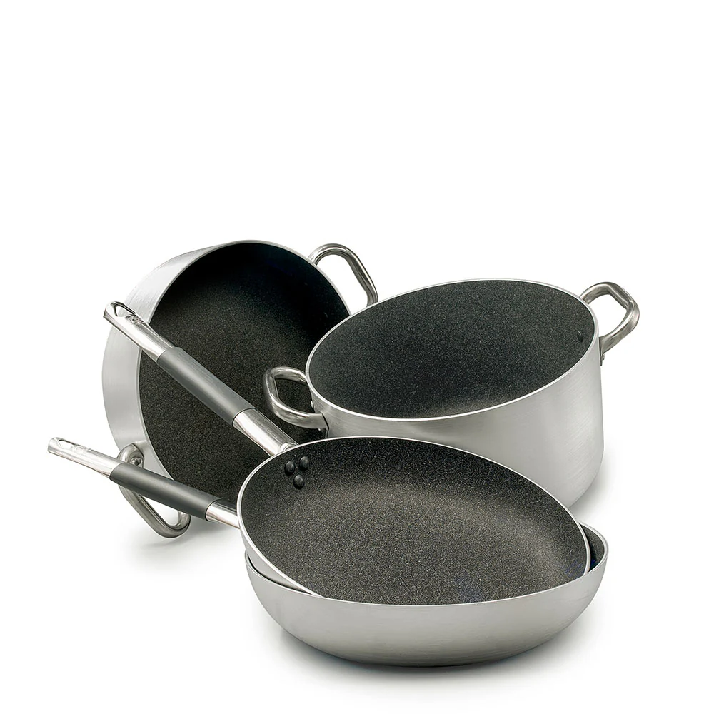 Acciaio Inox Platinum Padella Bassa Induzione Antiaderente Con Manico - Image 7