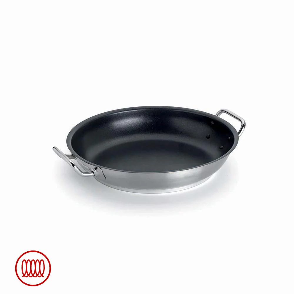 Acciaio Inox Platinum Tegame Basso Induzione Antiaderente Con Due Maniglie - Image 2