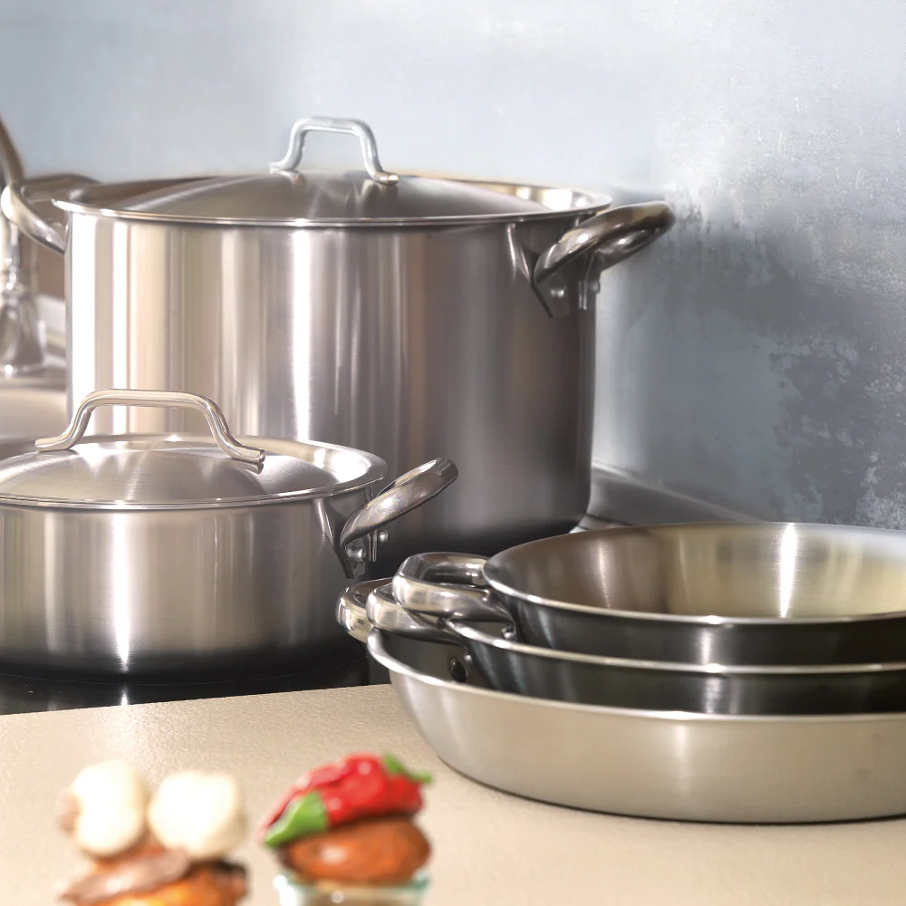 Acciaio Inox Tegame Basso Induzione Con Due Maniglie - Image 7